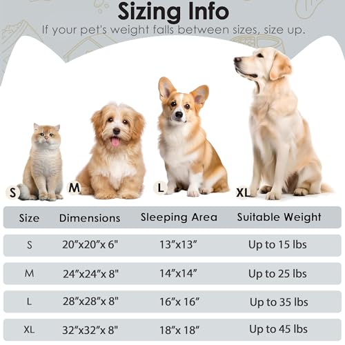 Dog & Cat Bed for Indoor Cats, 20in Calming Donut Bed