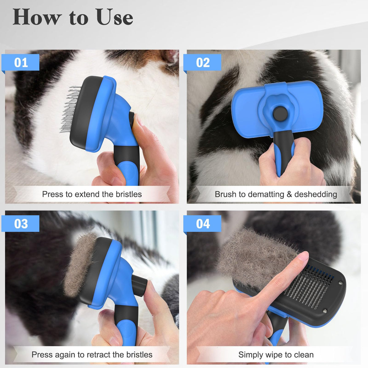 How to use self cleaning slicker brush